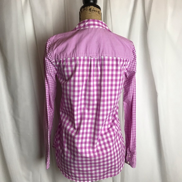 J Crew Boy Fit Gingham Cocktail Boyshirt - Picture 2 of 7